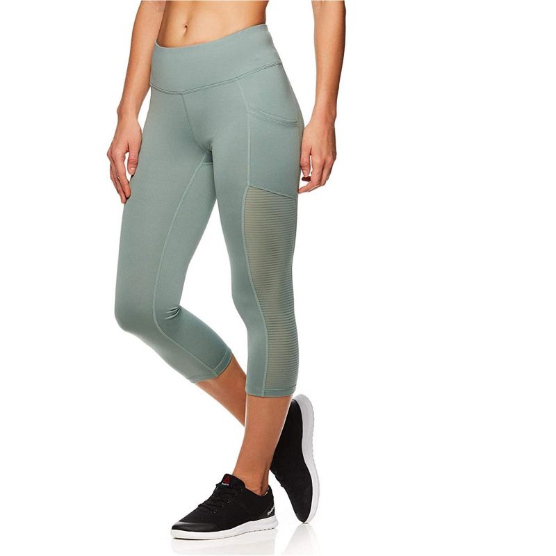 Reebok Womens Focus Capri Compression Athletic Pants, s995, X-Small