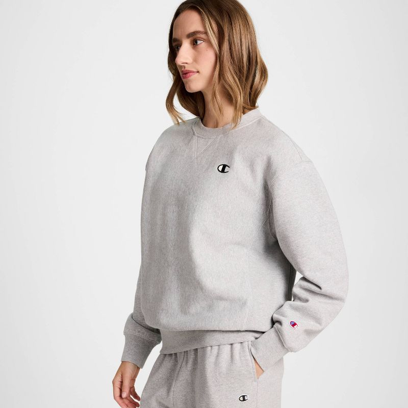 Champion Women's Fleece Crewneck Sweatshirt - Heather Gray XS