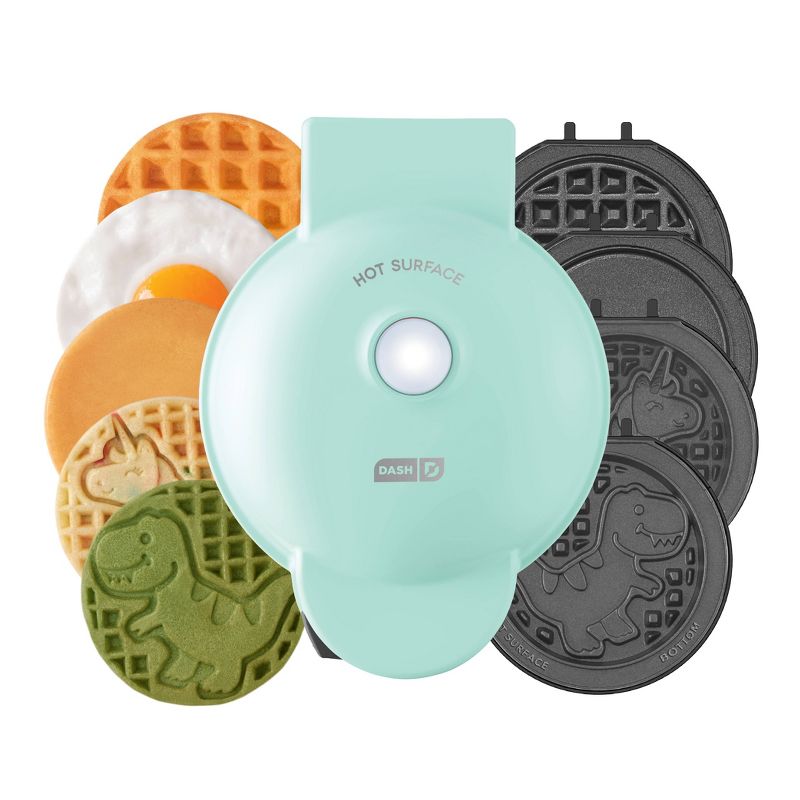 Dash MultiMaker Mini Waffle Maker System with 6 Removeable Holiday Plates
