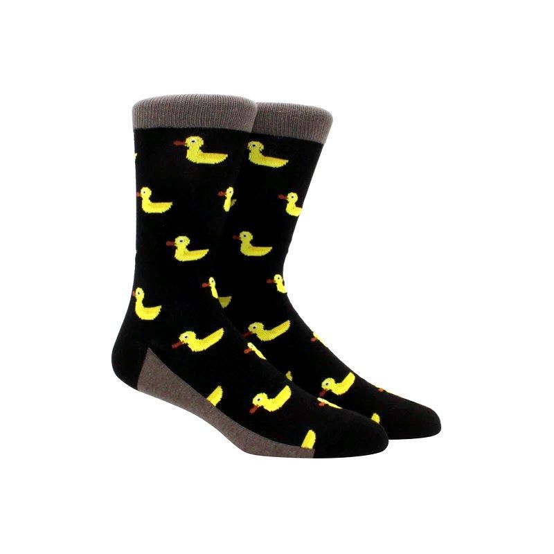 Yellow Duck Pattern Socks (Men's Sizes, Adult Large) from the Sock Panda