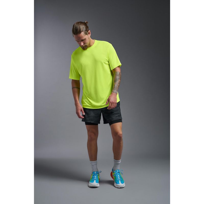 Expert Brand USA-Made Men's DriMax™ Athletic Crewneck T-Shirt Safety Yellow M