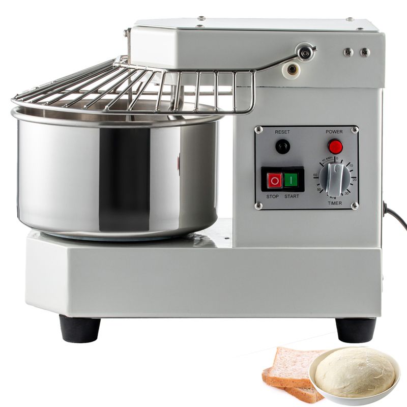 VEVOR Commercial Food Mixer, 8.5Qt Capacity, 450W Dual Rotating Dough Kneading Machine with Food-grade Stainless Steel Bowl,Silver