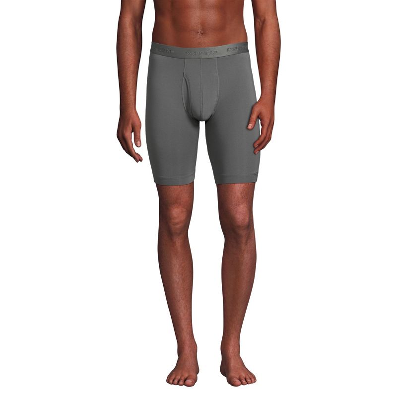 Lands' End Men's Longer Flex Performance Boxer Brief 3 pack - Small - Warm Graphite