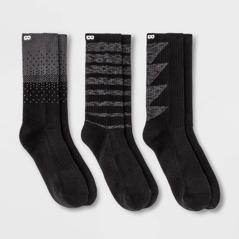 Pair of Thieves Men's Crew Socks 3pk - Black 6-12