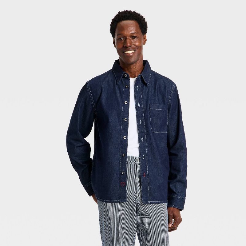 Men's Denim Overshirt - Goodfellow & Co™ Dark Wash M