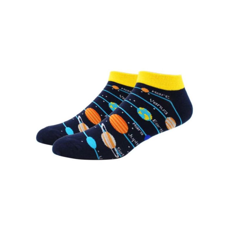 Solar System Planetary Ankle Socks (Men's Sizes, Adult Large) from the Sock Panda