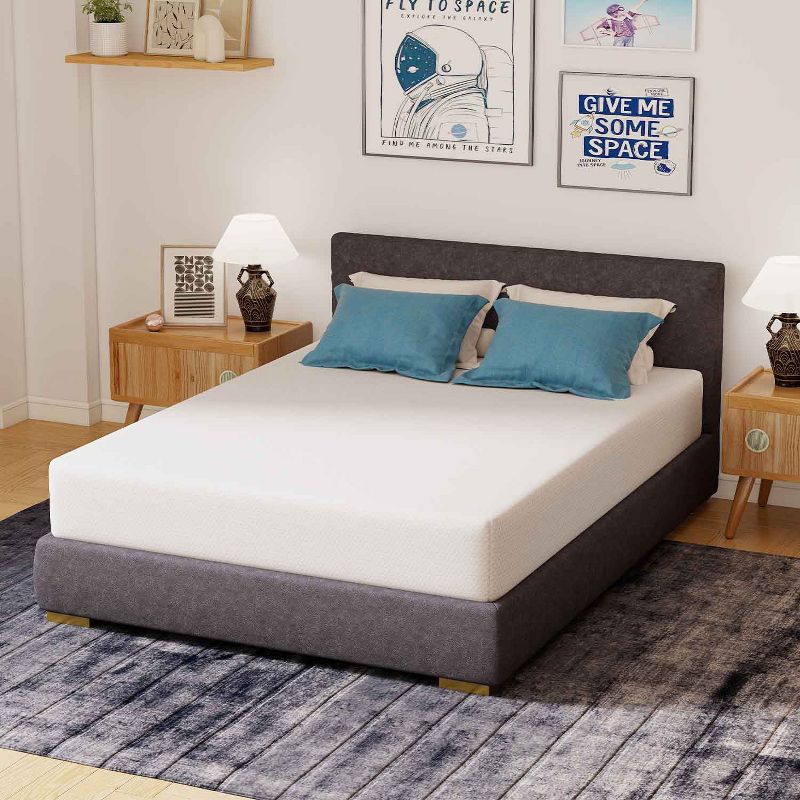 BestMassage 10 Inch Mattress Bamboo Charcoal Memory Foam Mattress Medium Firm Mattress CertiPUR-US Certified, Queen