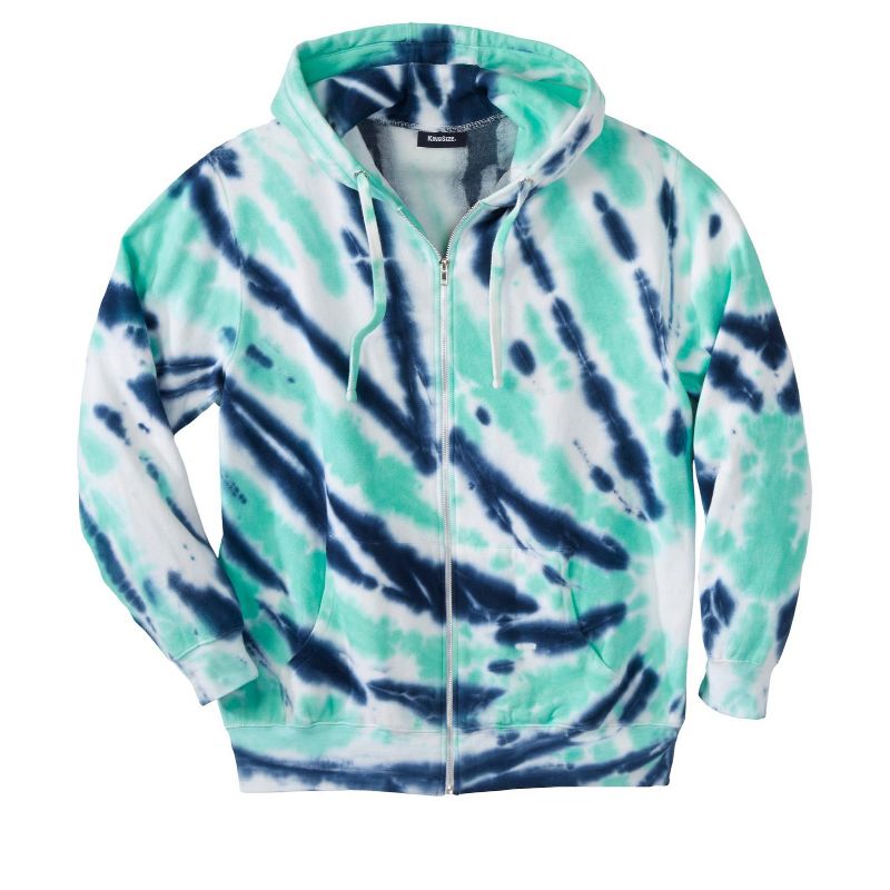 KingSize Fleece Zip-Front Hoodie - XL, Tidal Green Marble