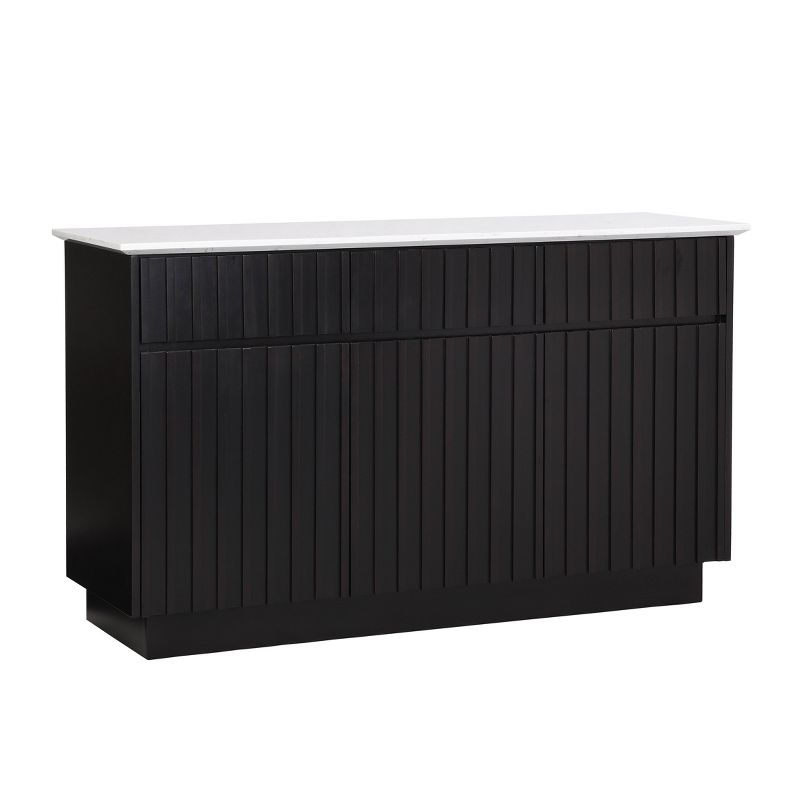 58" Jaramillo Kitchen and Dining Cabinet: Acme Furniture, Marble Top, Storage