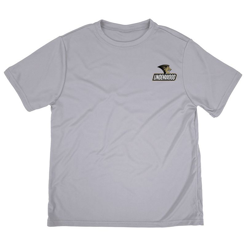 Boys' Lindenwood University Sport T-Shirt Left Chest Logo Athletic Heather Large