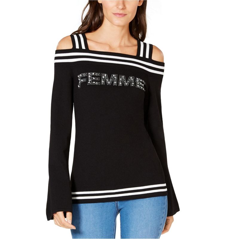 I.N.C International Concepts Womens Femme Pullover Sweater, black, Small