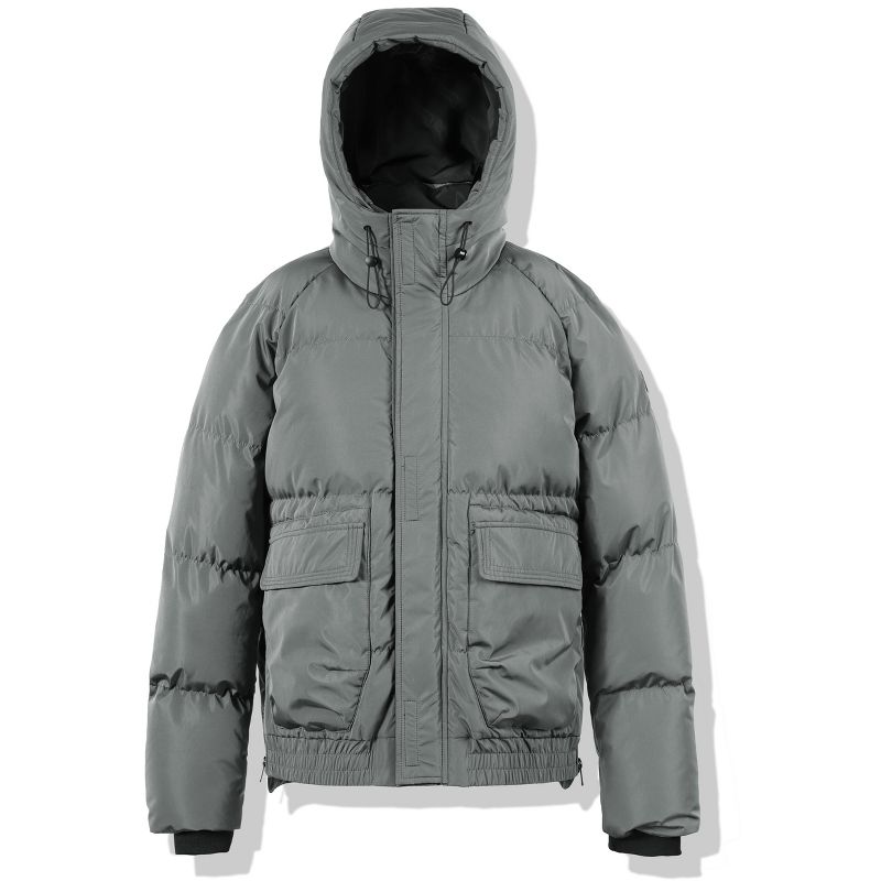 Men's Padded Bomber Jacket Charcoal M