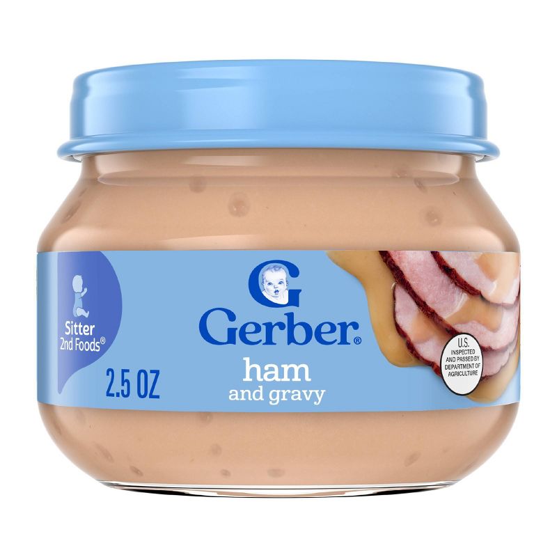 Gerber Baby Food Stage 2 Ham & Gravy Puree Jar - 2.5oz