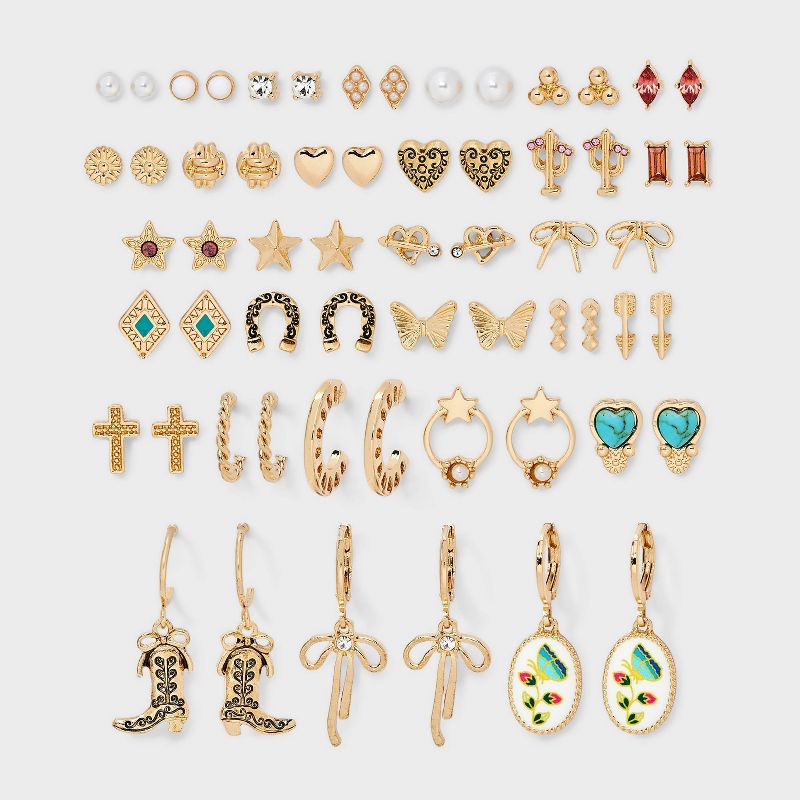 Western Earring 30pc Set - Wild Fable™ Gold