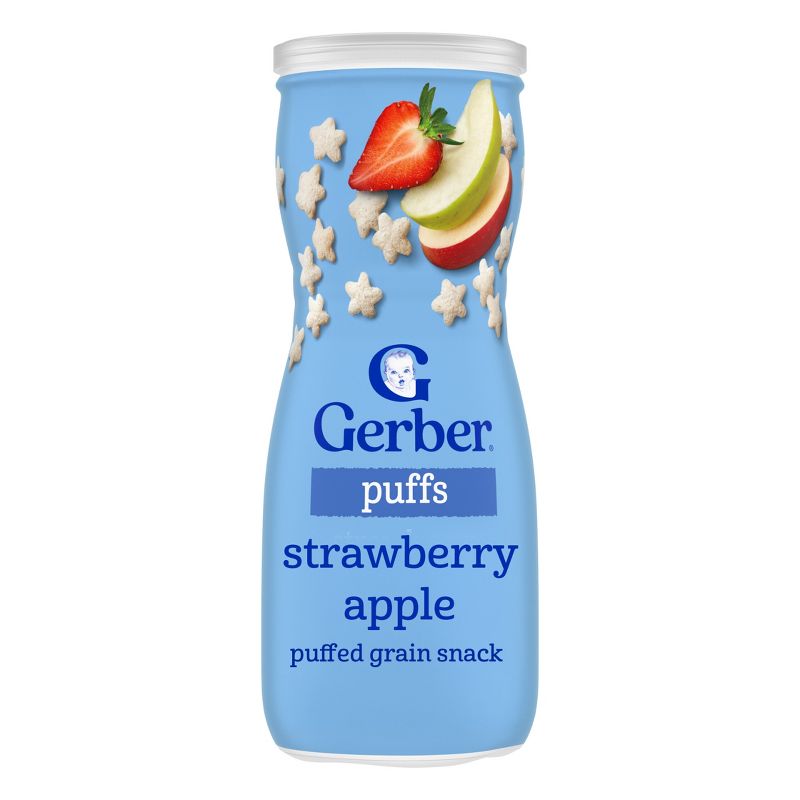 Gerber Non-GMO Baby Food Strawberry Apple Puffs Toddler Snacks - 1.48oz