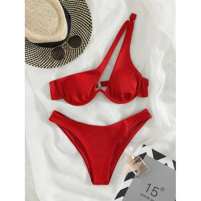 Bikinis Swimsuits Cut Out Women Swimwear High Cut Bathing Suits Push Up Beach Bikini Set,white coffee color,Small