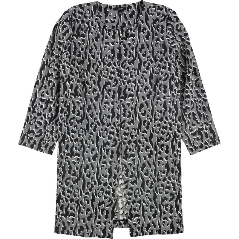 Alfani Womens A-Line Jacket, gray, Medium