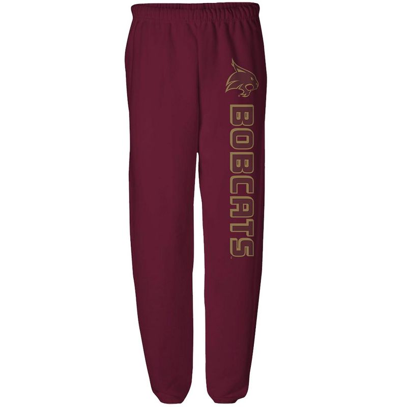 Men's Campus Lab Texas State University Officially Licensed Apparel - School Color Jogger Sweatpants Maroon Medium