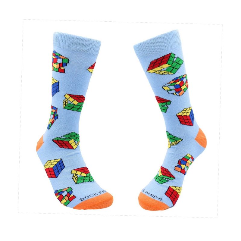 Fun Puzzle Cube Socks (Men's Sizes, Adult Large) from the Sock Panda