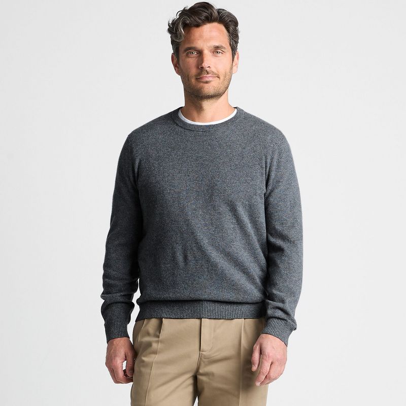 Lands' End Men's Fine Gauge Cashmere Sweater - Small - Charcoal Heather