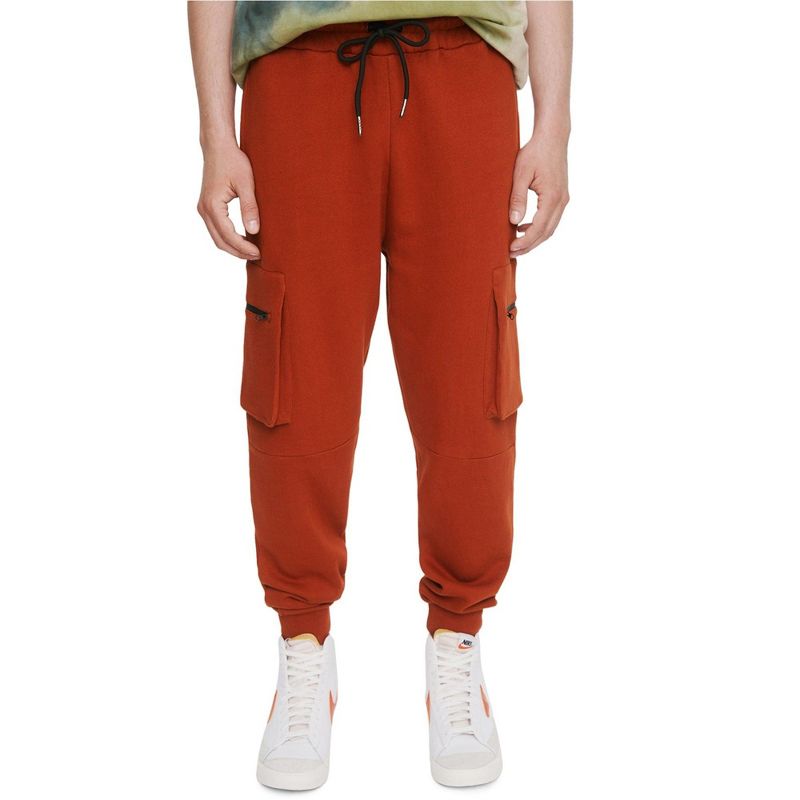 Elevenparis Mens Fleece Cargo Casual Jogger Pants, bombay, Large