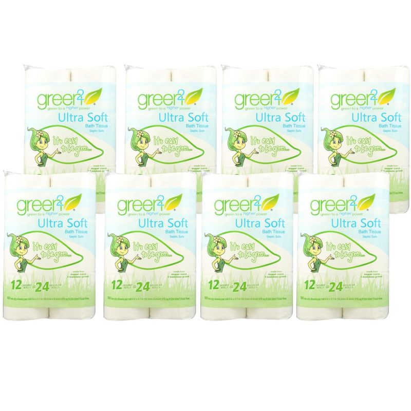 Green 2 Ultra Soft Bathroom Tissue 2-Ply 300 Sheets - Case of 8/12 ct
