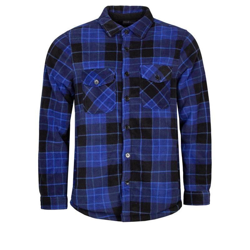 Men's Jax Plaid Shirt Jacket | Size XL - Cobalt/black
