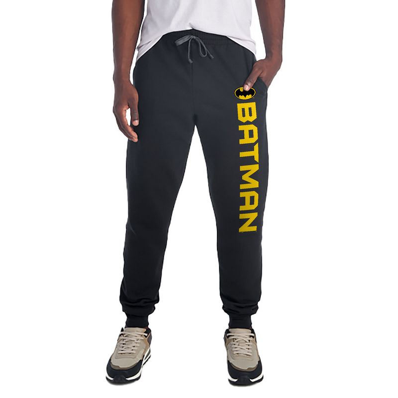Batman Batman Symbol Unisex Jogger Sweatpants with Pockets for Men and Women Black Small