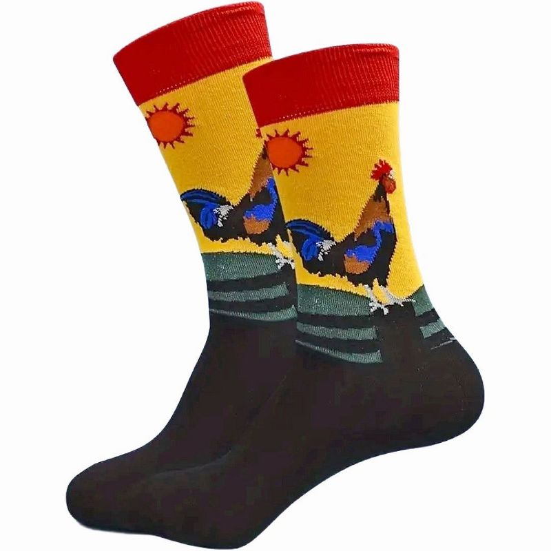 Rooster Socks from the Sock Panda (Men's Sizes, Adult Large)
