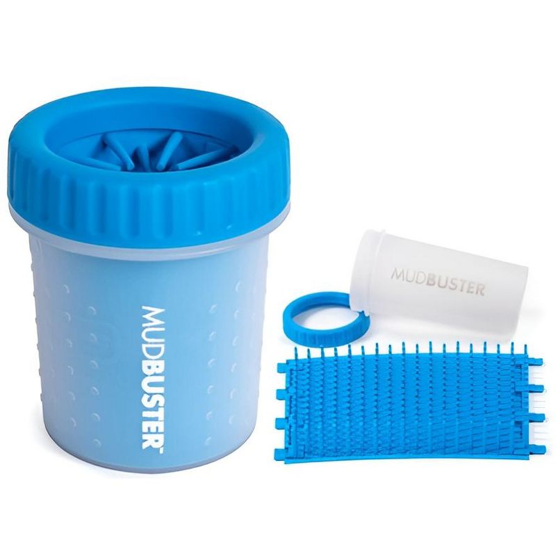Dexas MudBuster Portable Pro Blue Dog Paw Cleaner for Dogs - Medium