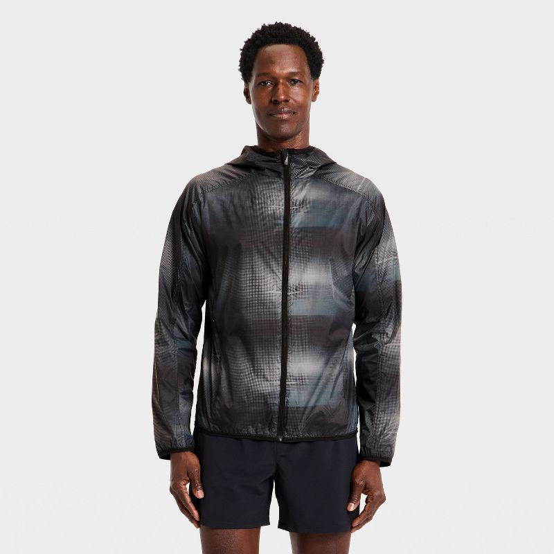 Men's Printed Run Jacket - All In Motion™ Dark Gray M