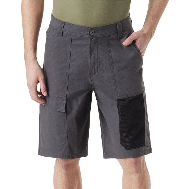 BASS OUTDOOR Mens Explorer Casual Cargo Shorts, darkgray, 30