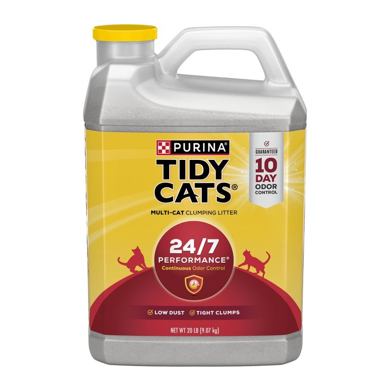 Purina Tidy Cats 24/7 Performance Clumping Scoop Cat & Kitty Litter for Multiple Cats - 20lbs