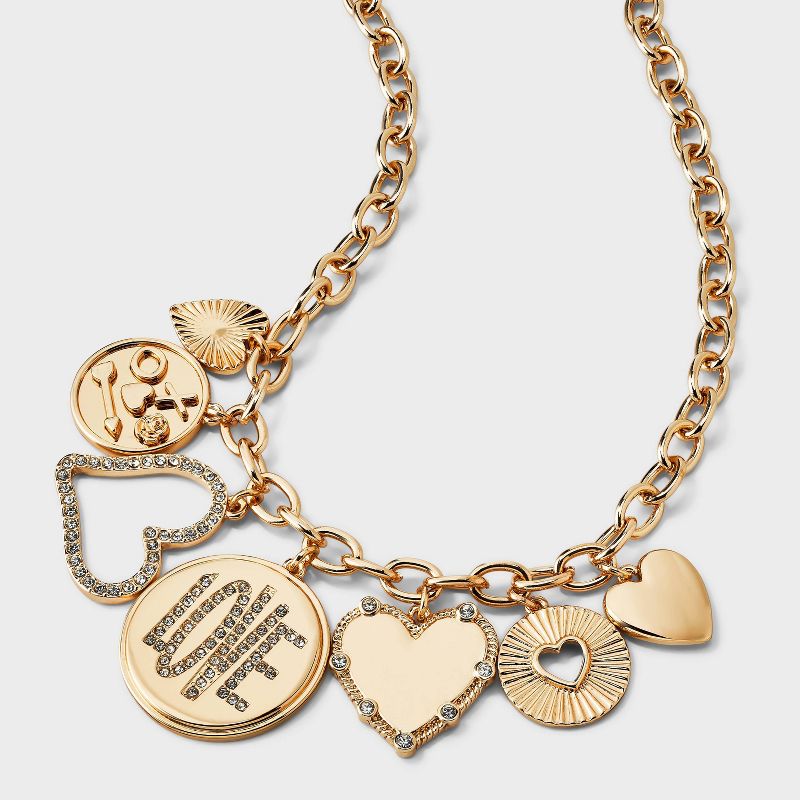 Love Charm Necklace - A New Day™ Gold