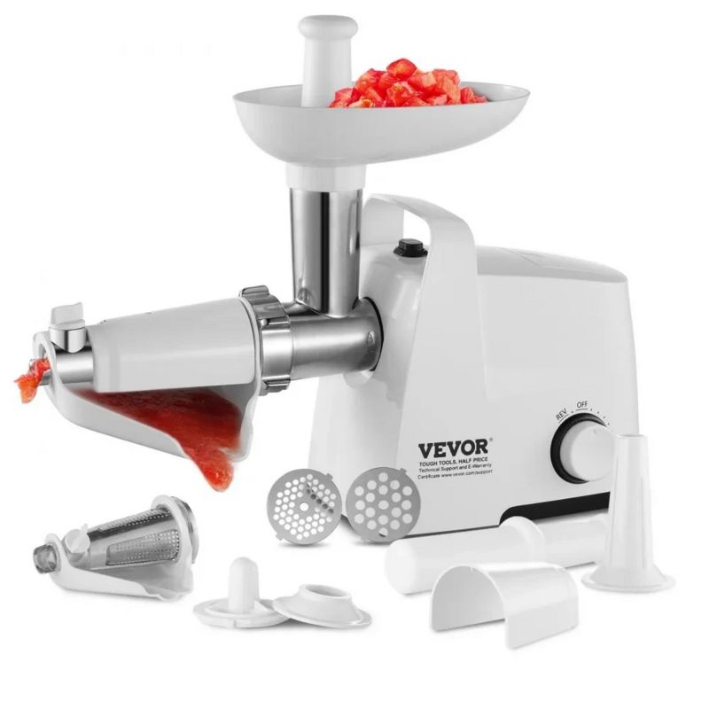 VEVOR Electric Tomato Strainer, 300W Tomato Sauce Maker, 4 LBS/Min Food Strainer, Pure Copper Motor with Reverse Function, for Tomato, Blueberry Sauce