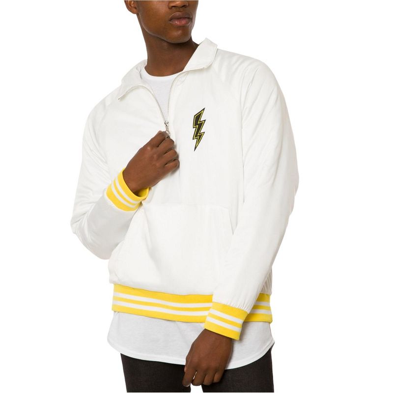 Jaywalker Mens Embroidered Satin Jacket, whitesmiley, XX-Large (Regular)