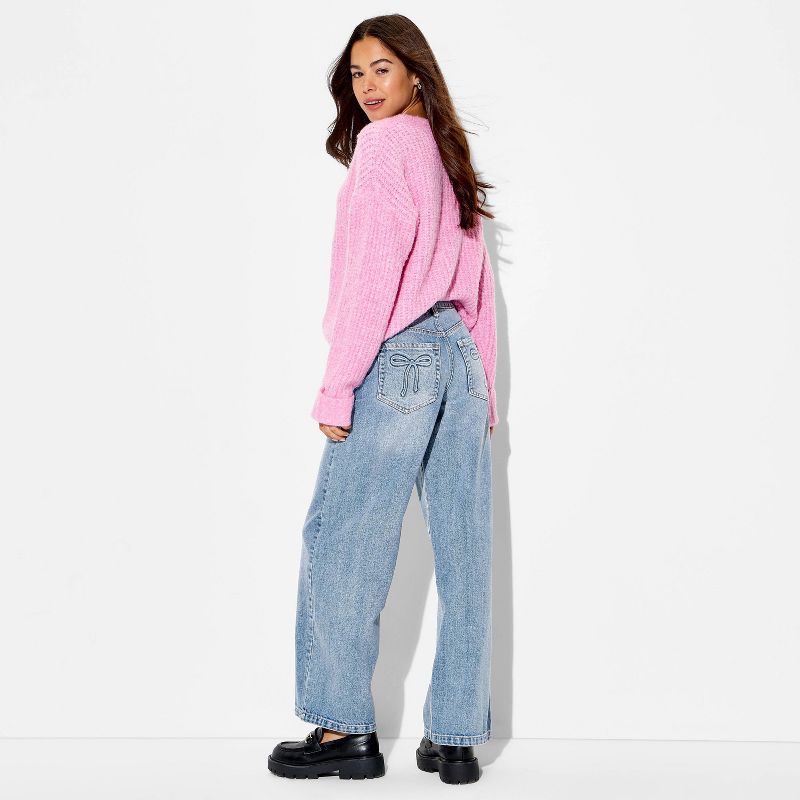 Women's Low-Rise Baggy Jeans - Wild Fable™ Light Wash 14