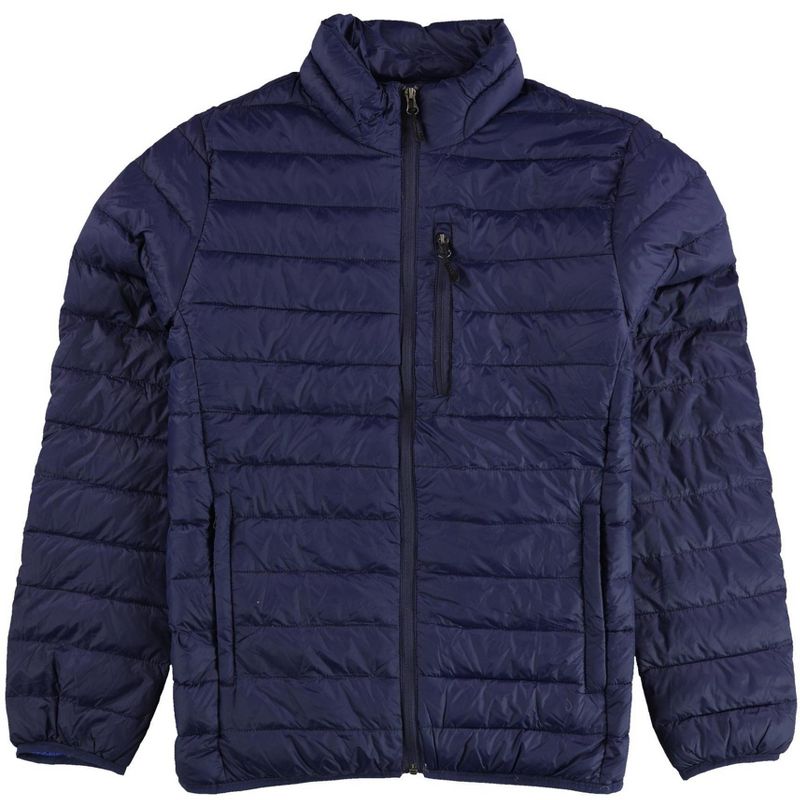 Club Room Mens Down Packable Quilted Puffer Jacket, navy, Small
