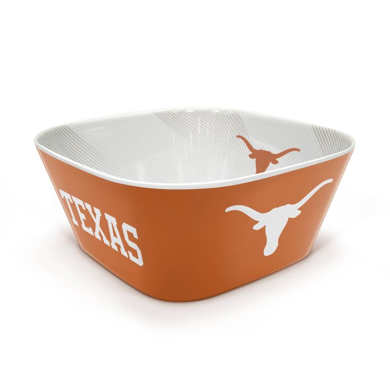 NCAA Texas Longhorns Serving Bowl: Melamine Rounded Square Dish, 15 Volume Capacity