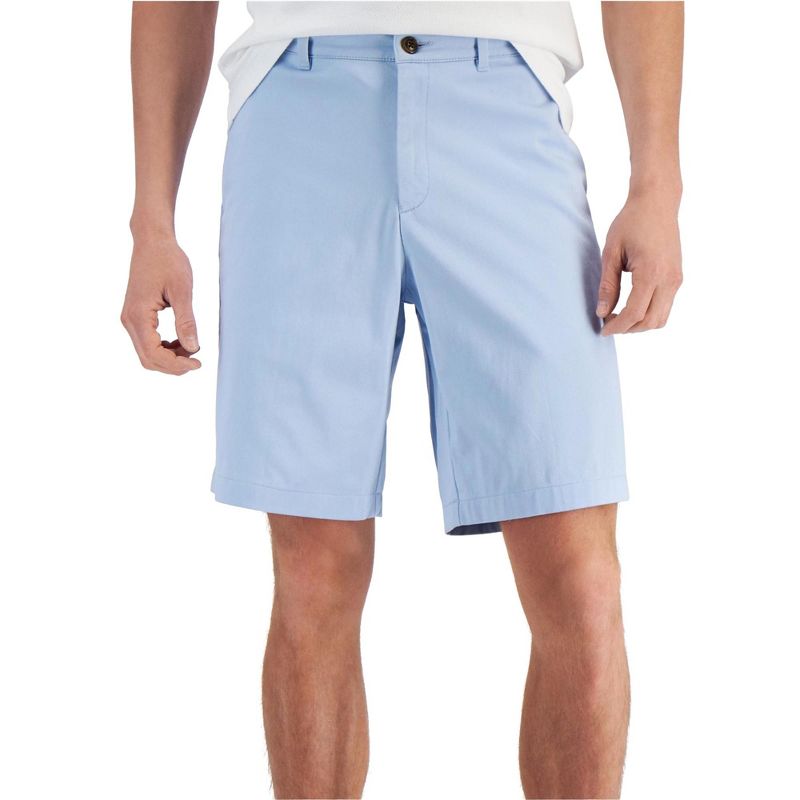 Alfani Mens Solid Flat Front Casual Walking Shorts, ltpasblue, 32