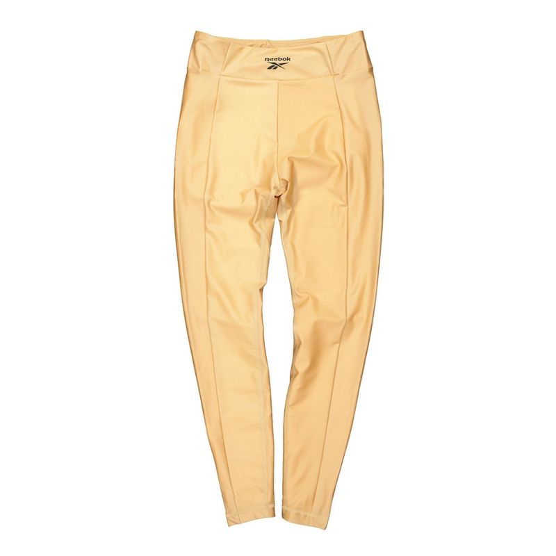 Reebok Womens Wonder Woman Leggings Compression Athletic Pants, gold, Medium