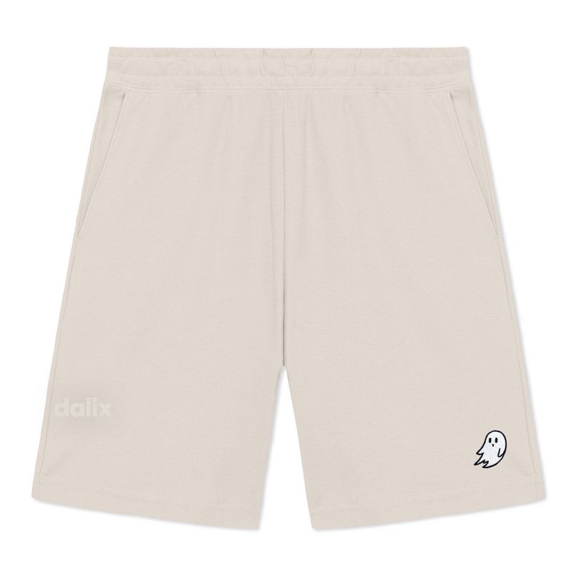 Dalix Mens Ghost Midweight Gym Short in Bone M Medium