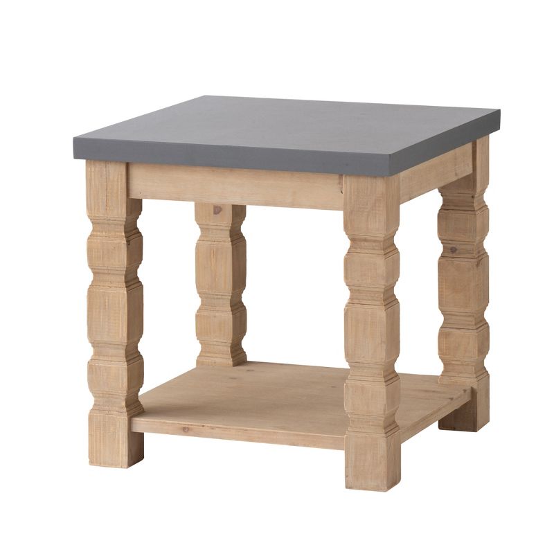 Square Side Table Living Room Accent Furniture 23.8x23.8x24"