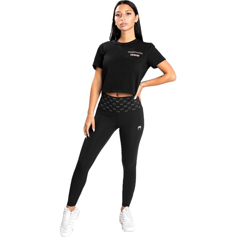 Venum Women's Monogram 7/8 Leggings - Large - Black/Pink/Gold