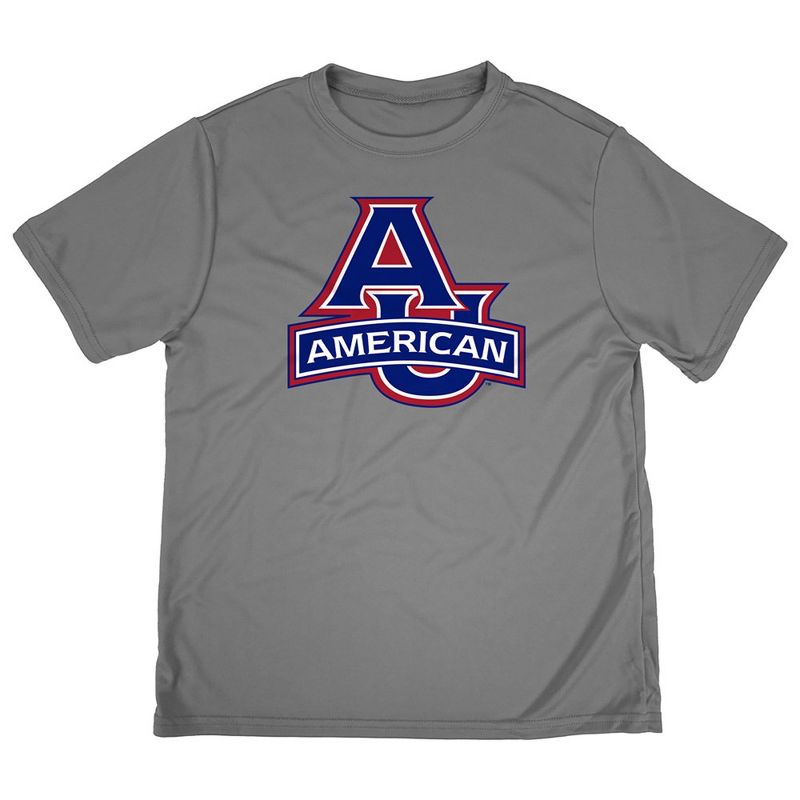 Boys' American University Sport T-Shirt Primary Logo Charcoal Small